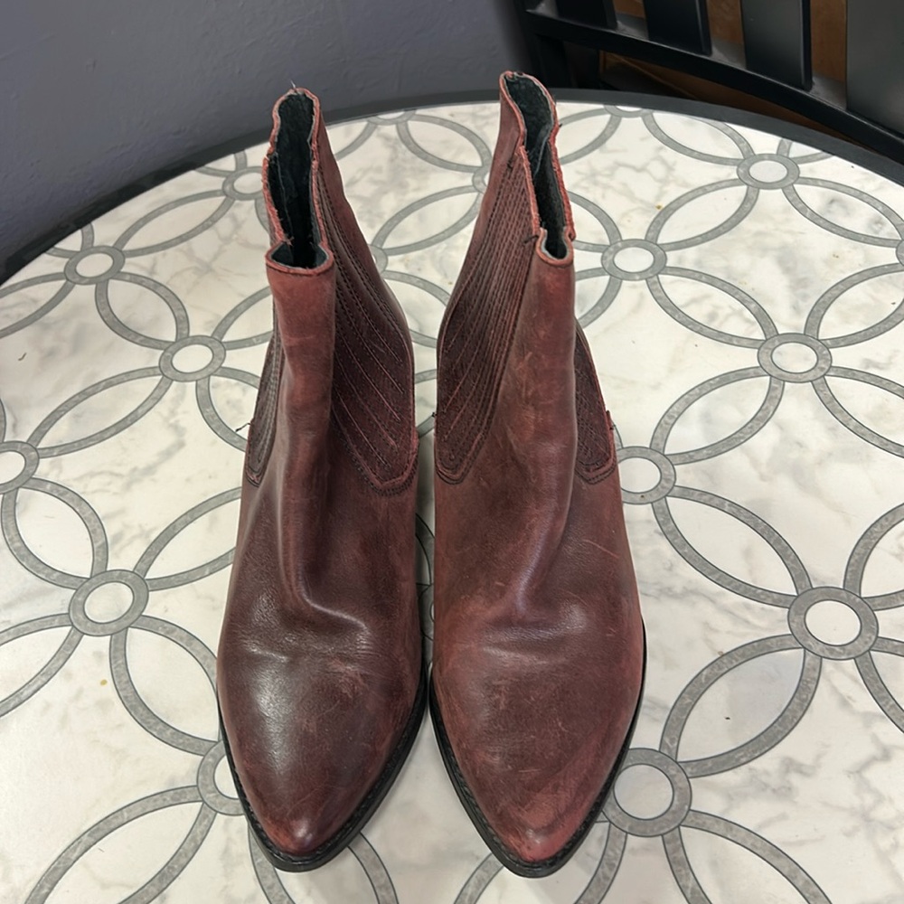 Musse & Cloud Women's Becky Ankle Boot red genuine leather 40/US9 SPAIN MADE